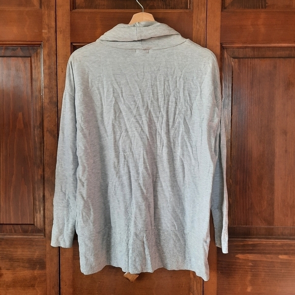 Garnet Hill heather gray cowlneck knit tunic - Picture 6 of 8
